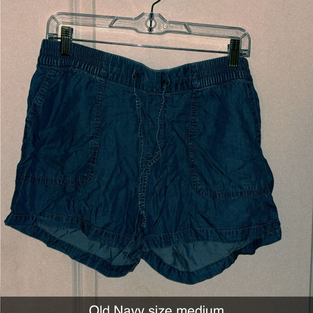 Old Navy Blue Jean Shorts Relaxed Fit Mid-Rise